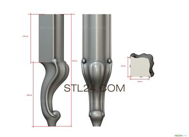 Ножки (NJ_0715) 3D модель для ЧПУ станка
